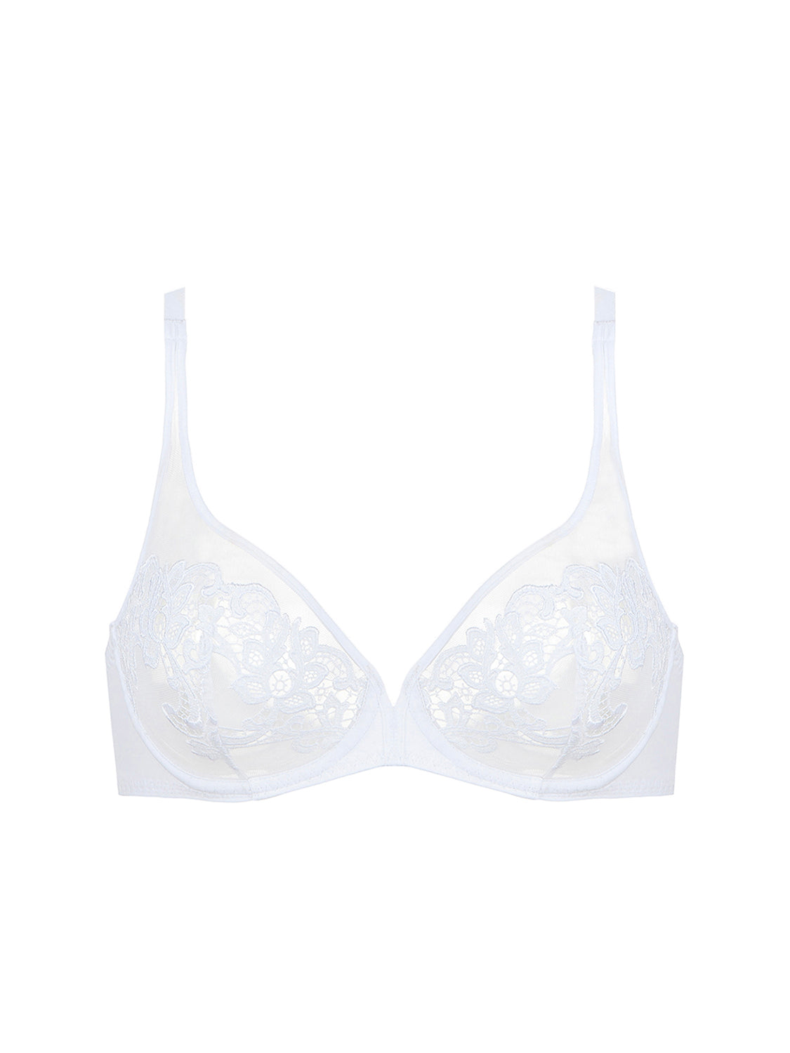Soutien-gorge avec armatures décolleté plongeant - Blanc