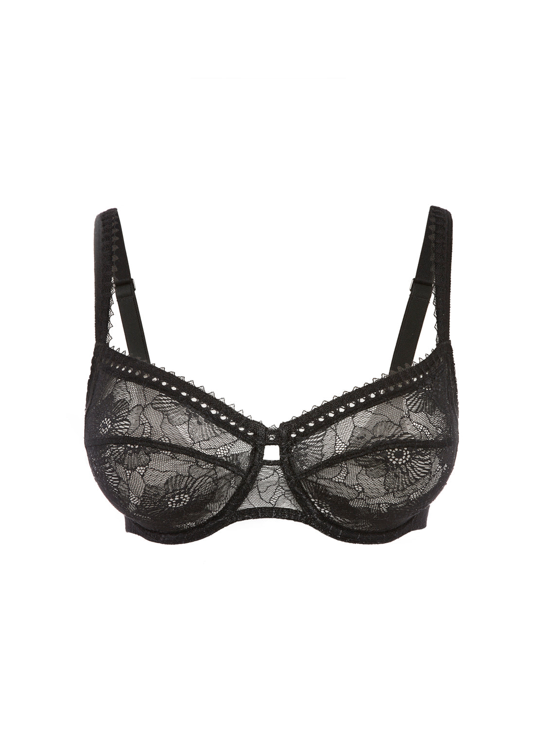 Soutien-gorge avec armature décolleté carré - Noir