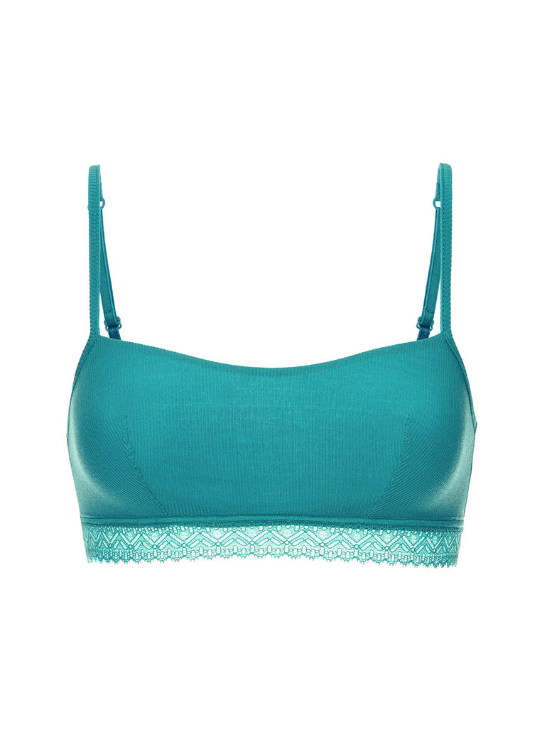 Soutien-gorge triangle sans-armatures - Bleu Saline