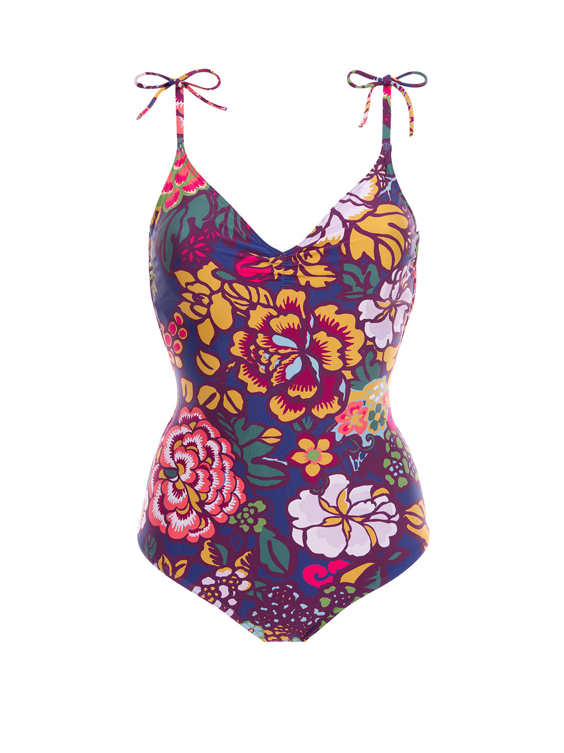 Maillot de bain 1 pièce bonnet mousse sans armature - Imprimé Bloom