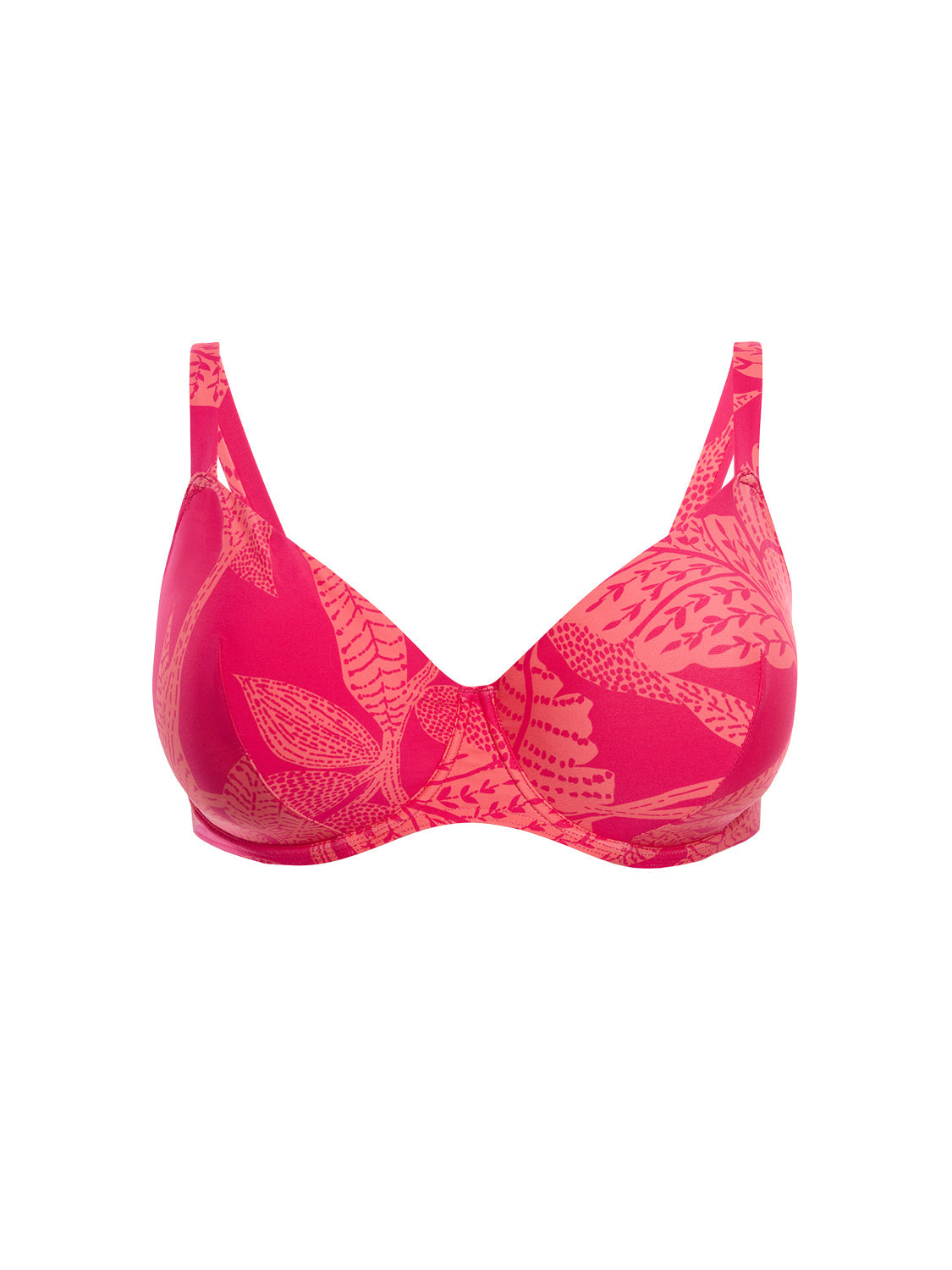 Haut de maillot de bain avec armatures - Imprimé Bright Rose
