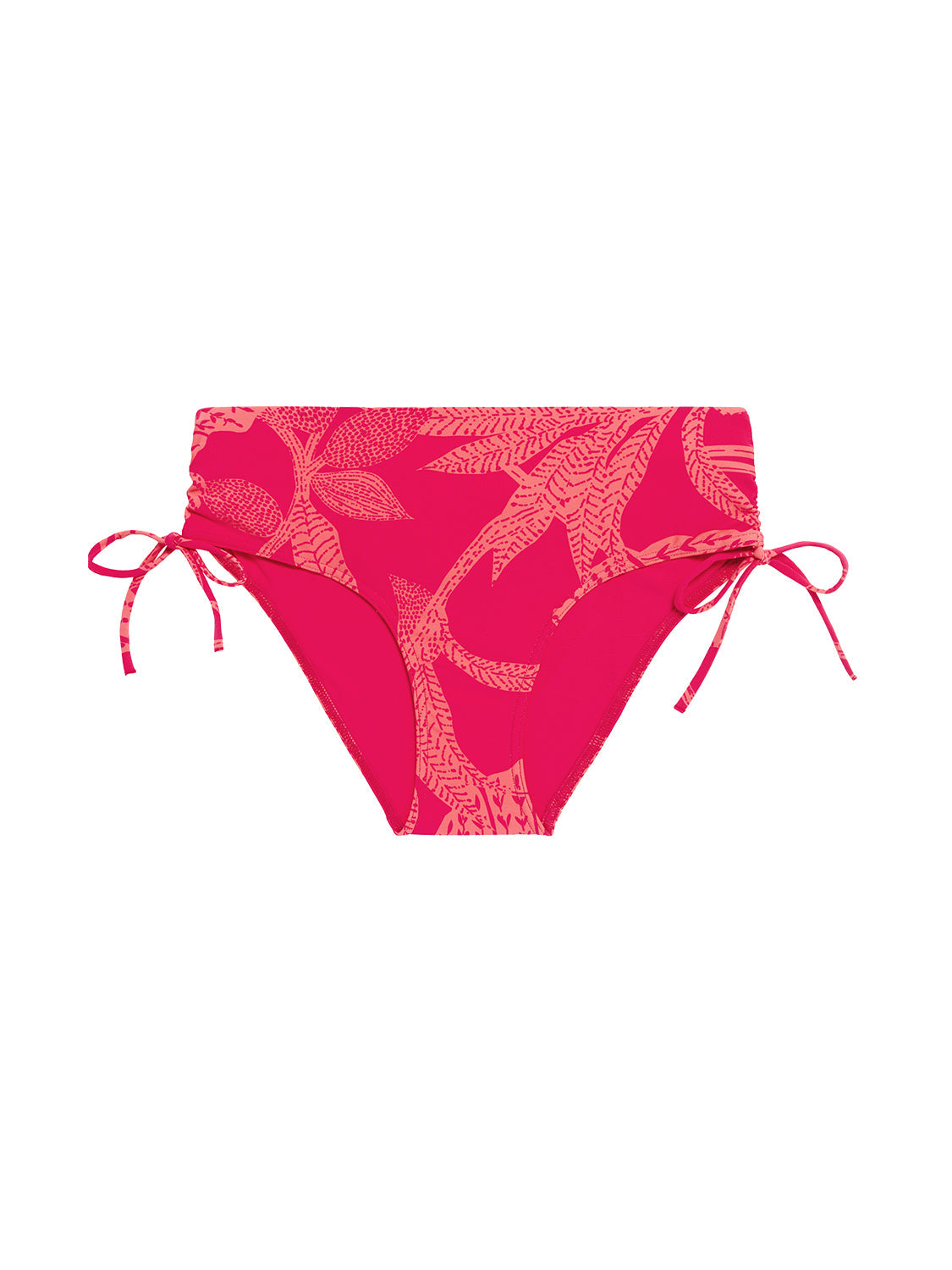 Culotte de bain taille haute - Imprimé Bright Rose