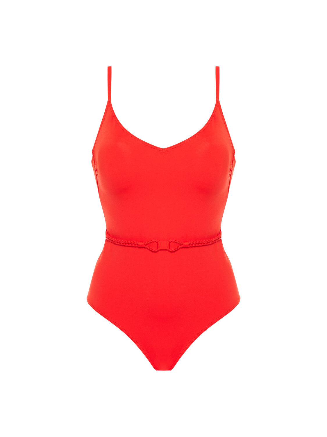 Maillot de bain 1 pièce bonnet mousse sans armature - Orange Grenadier