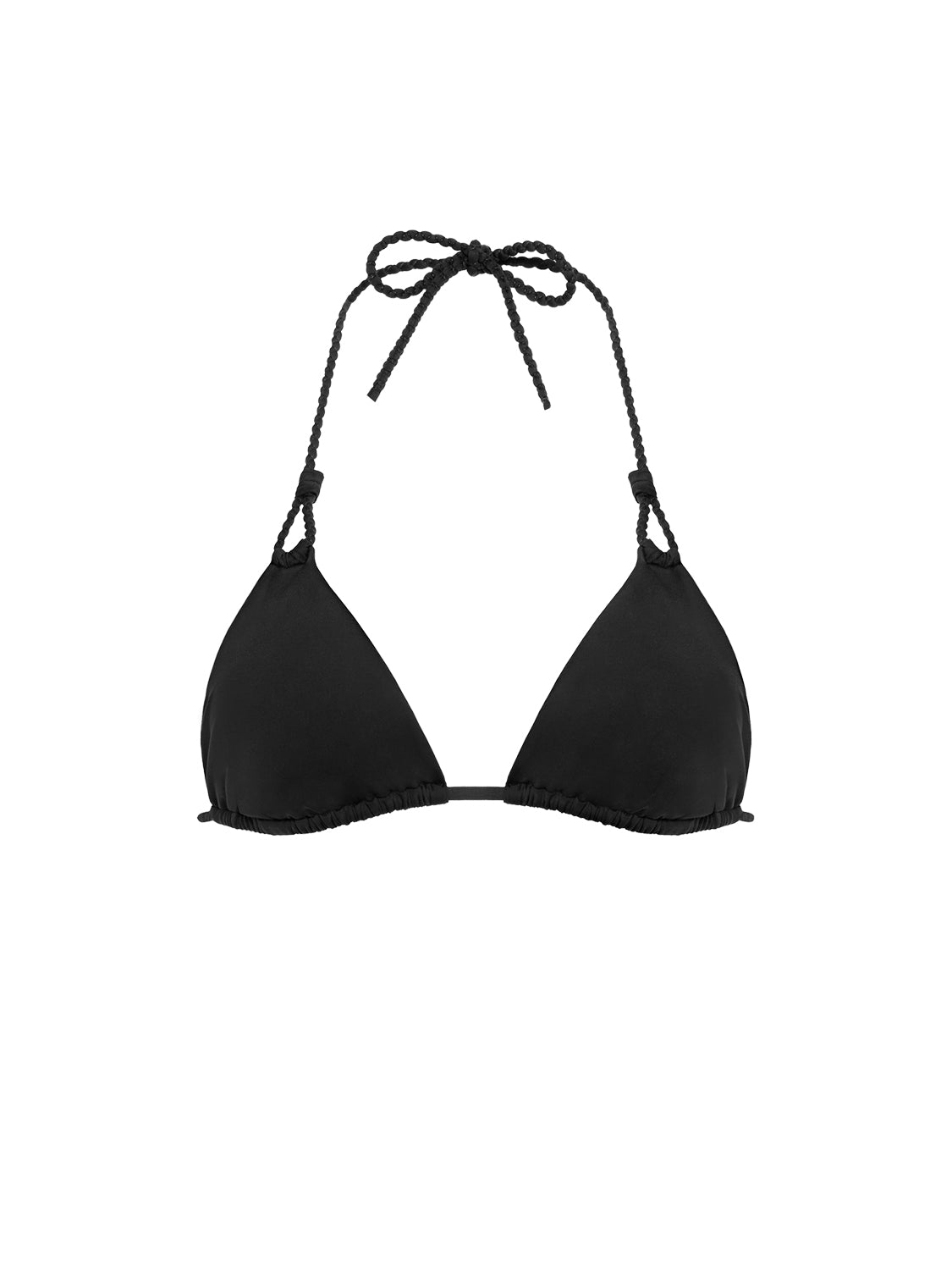 Haut de maillot de bain triangle sans armature - Noir