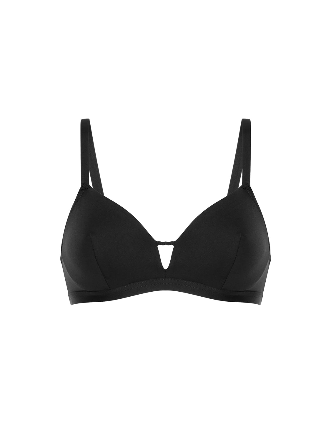 Haut de maillot de bain triangle avec armatures cachées - Noir