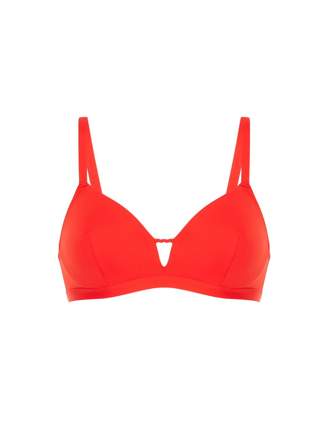 Haut de maillot de bain triangle avec armatures cachées - Orange Grenadier