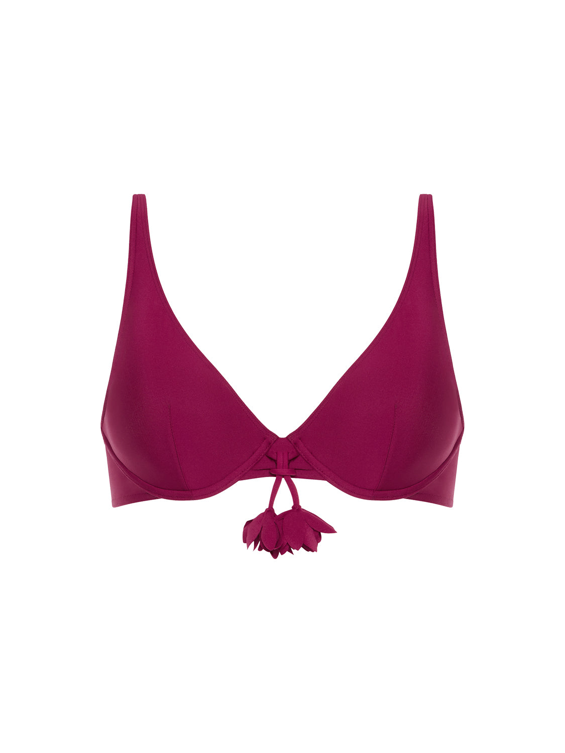 Haut de maillot de bain à coque - Cassis