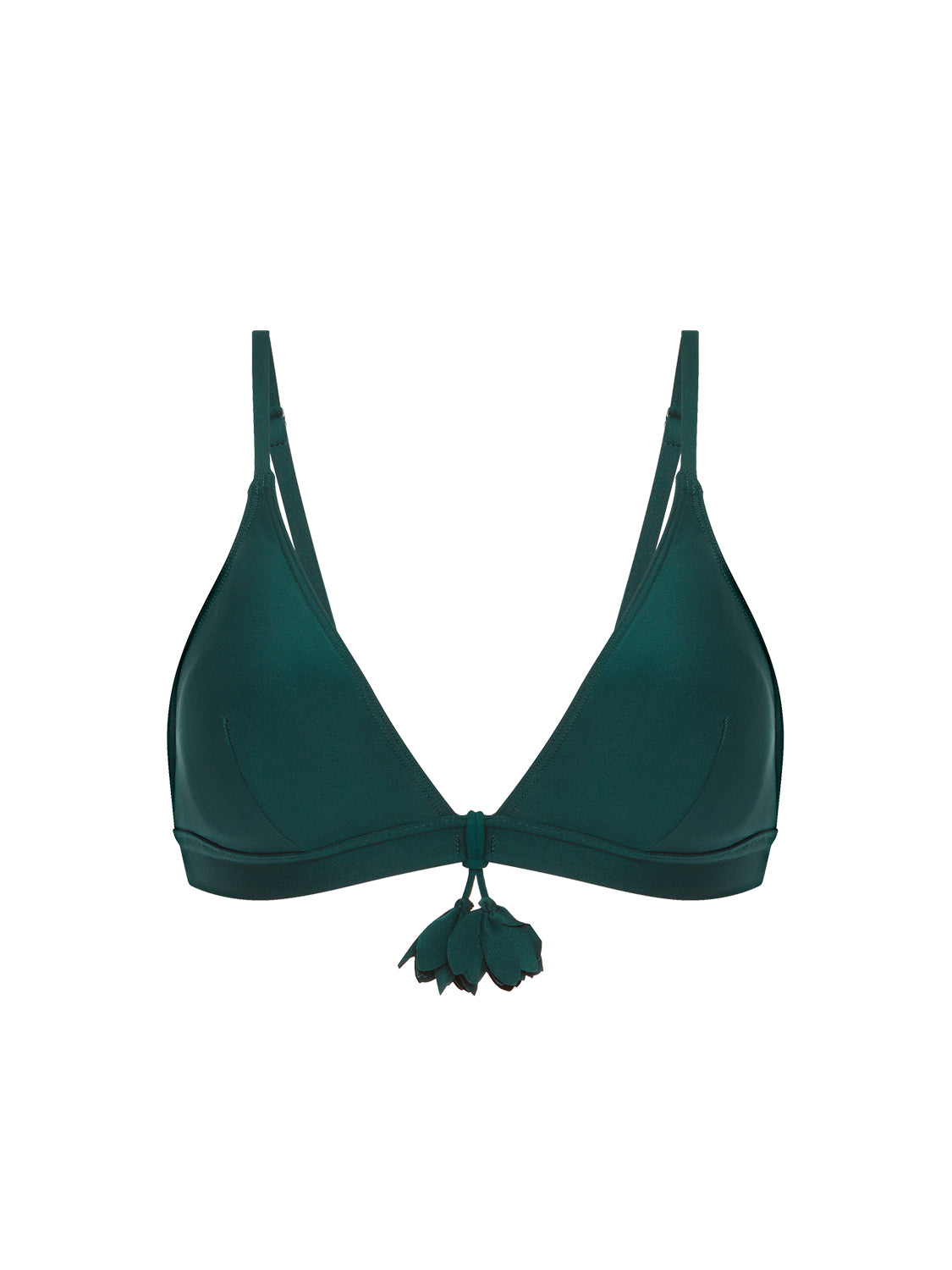 Haut de maillot de bain triangle sans armature - Vert Tropical