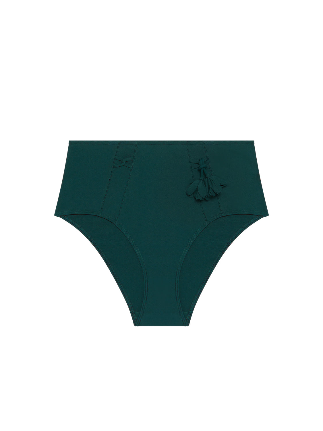 Culotte de bain taille haute - Vert Tropical