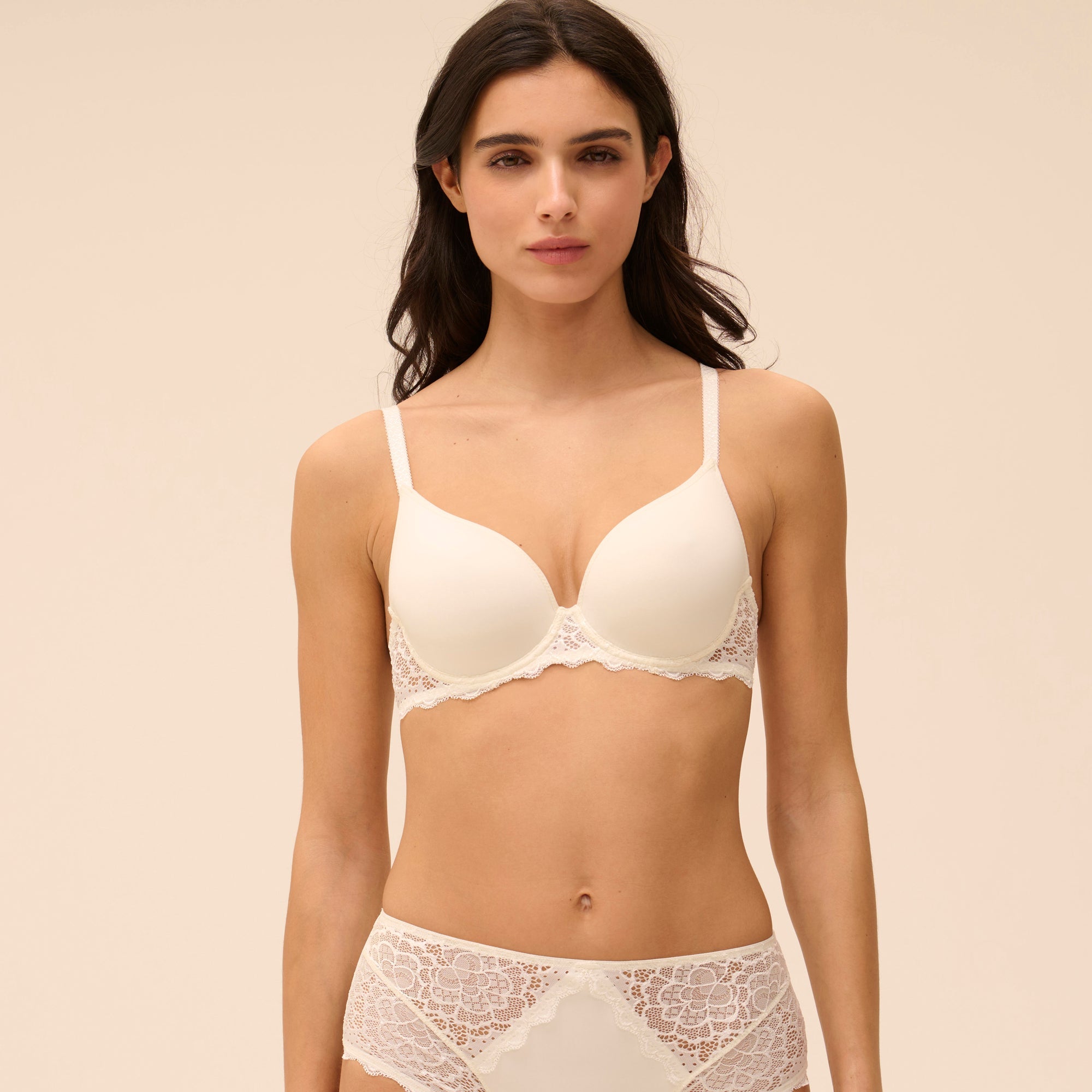 Soutien-gorge spacer décolleté plongeant - Naturel