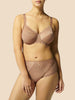 Soutien-gorge avec armatures emboîtant - Brun coco