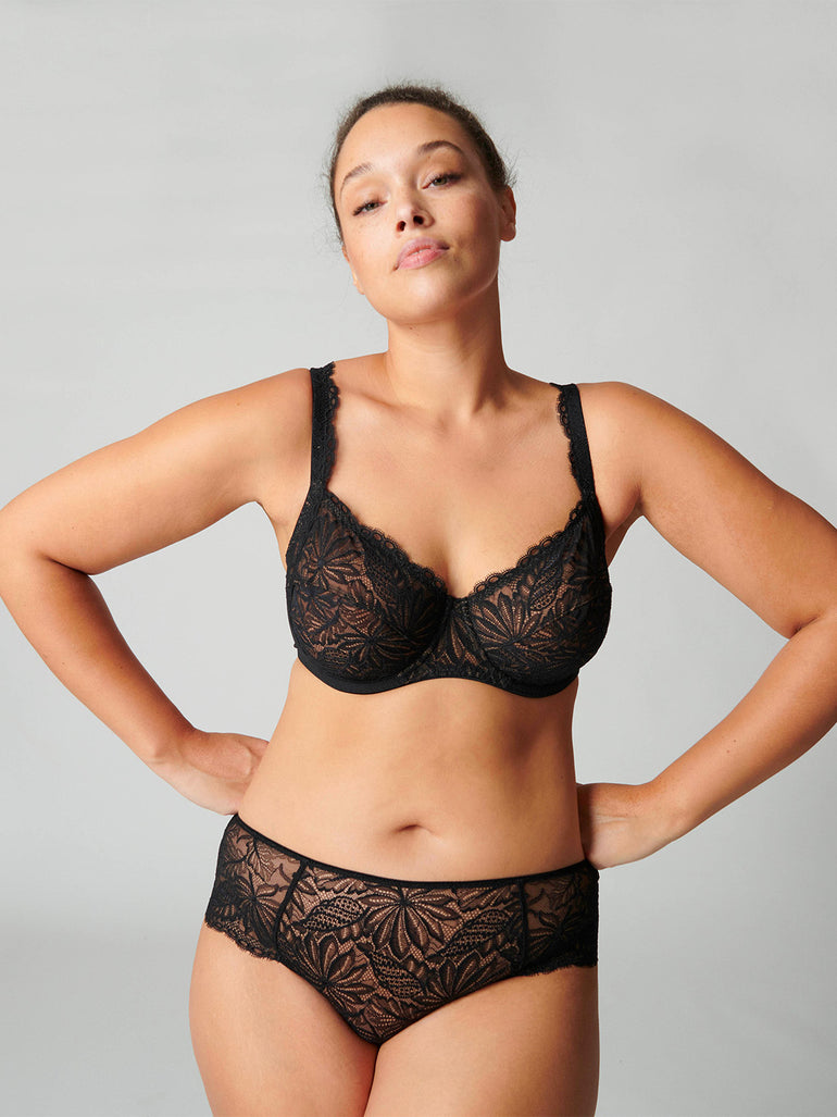 Soutien-gorge avec armature decollete carre - Noir