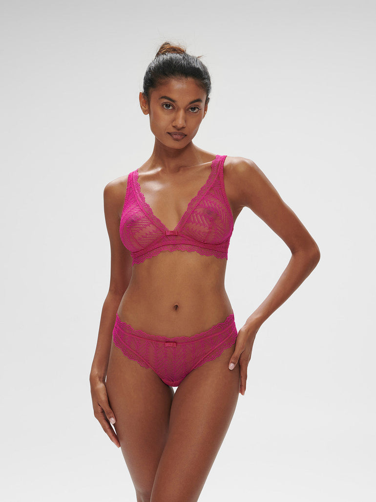 Soutien-gorge triangle sans-armatures - Rose Hibiscus
