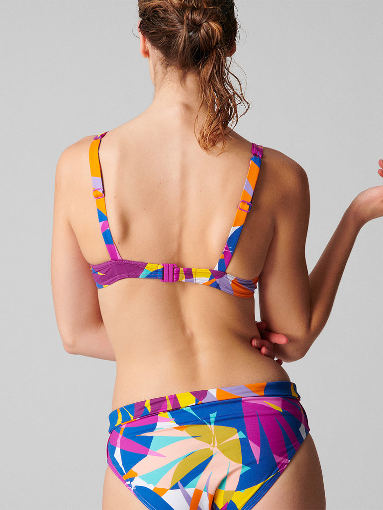 Haut de maillot de bain triangle avec armatures - Imprimé Palmeraie