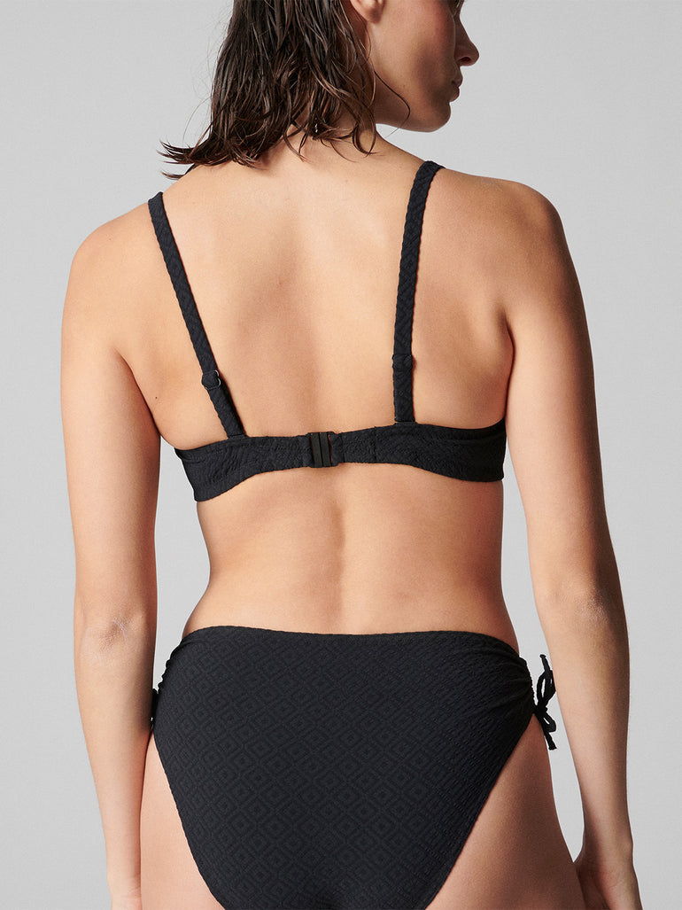 Haut de maillot de bain bandeau mousse avec armatures - Noir