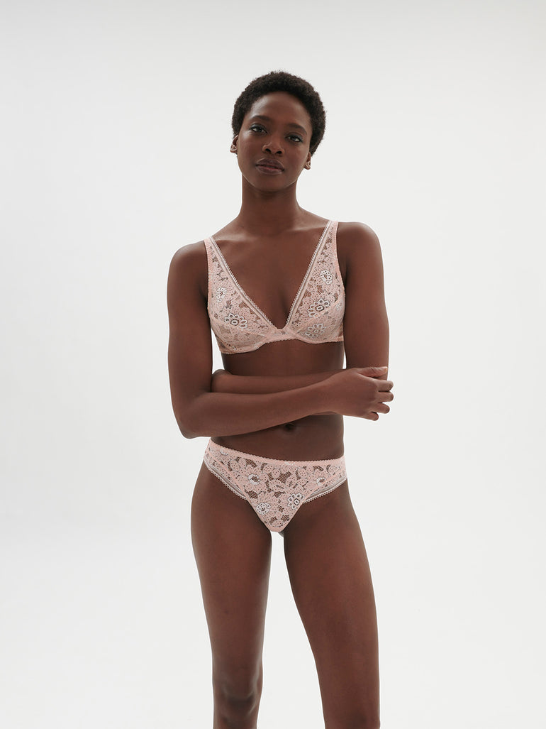 Soutien-gorge triangle avec armatures - Rose Ballet