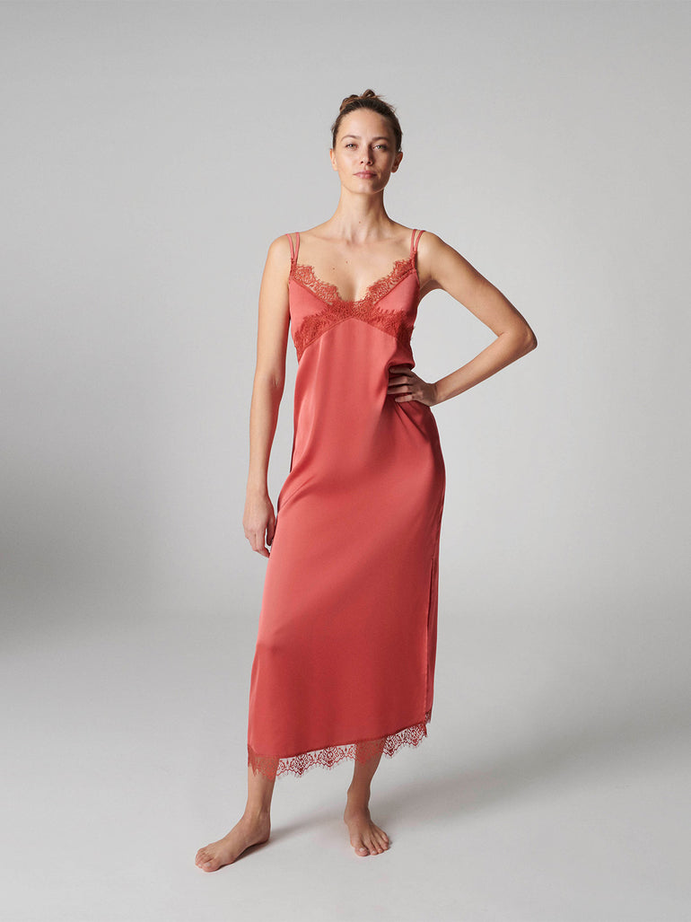 Nuisette longue - Rose quartz