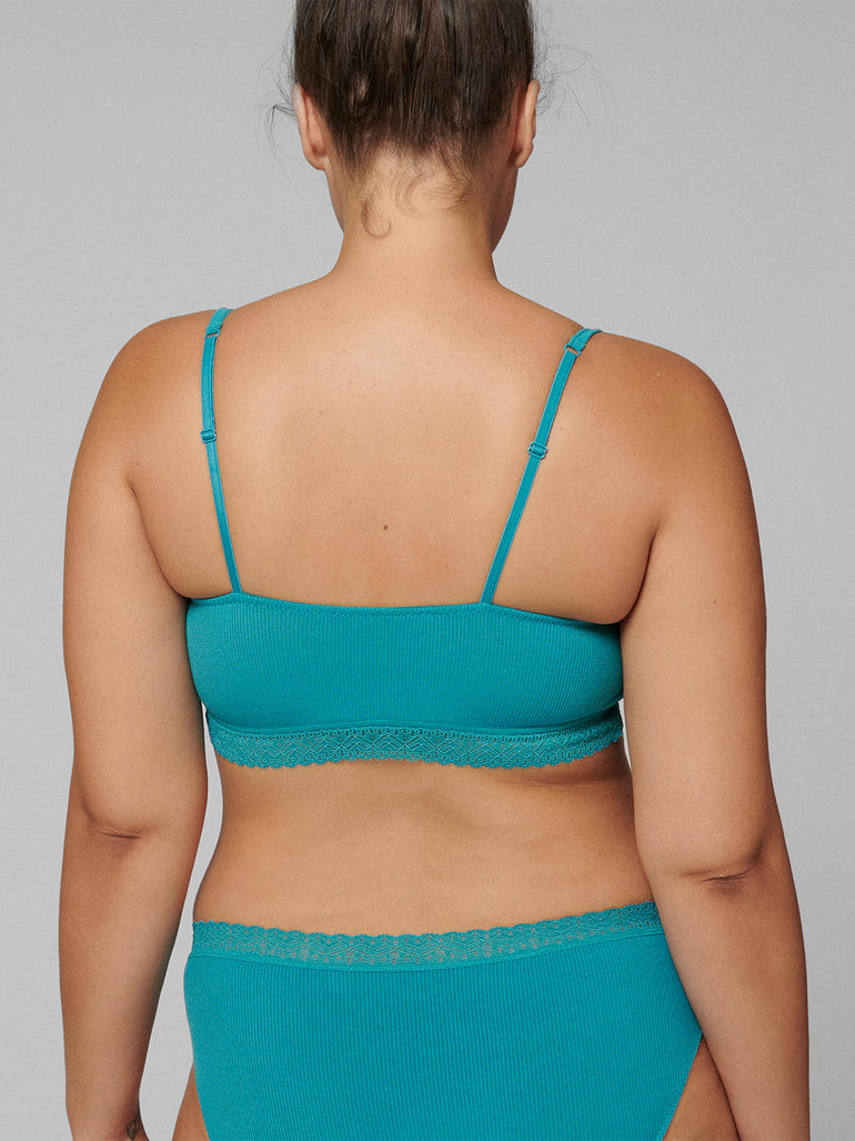 Soutien-gorge triangle sans-armatures - Bleu Saline
