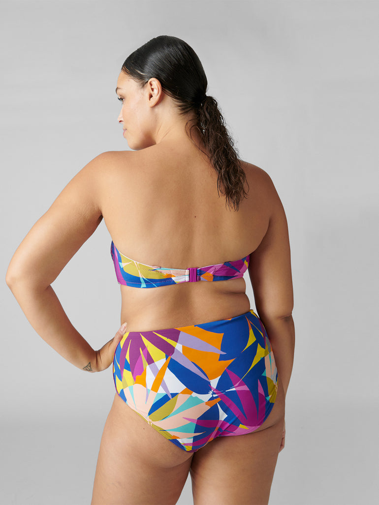 Haut de maillot de bain bandeau avec armatures - Imprimé Palmeraie