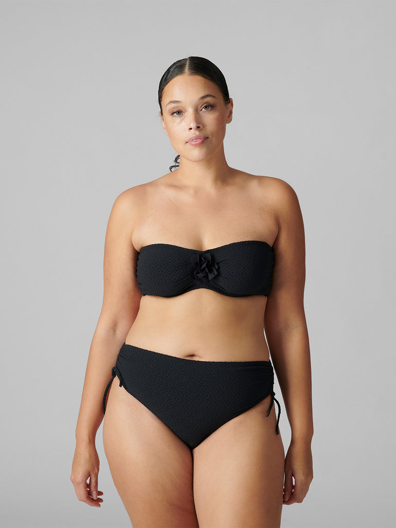 Haut de maillot de bain bandeau mousse avec armatures - Noir