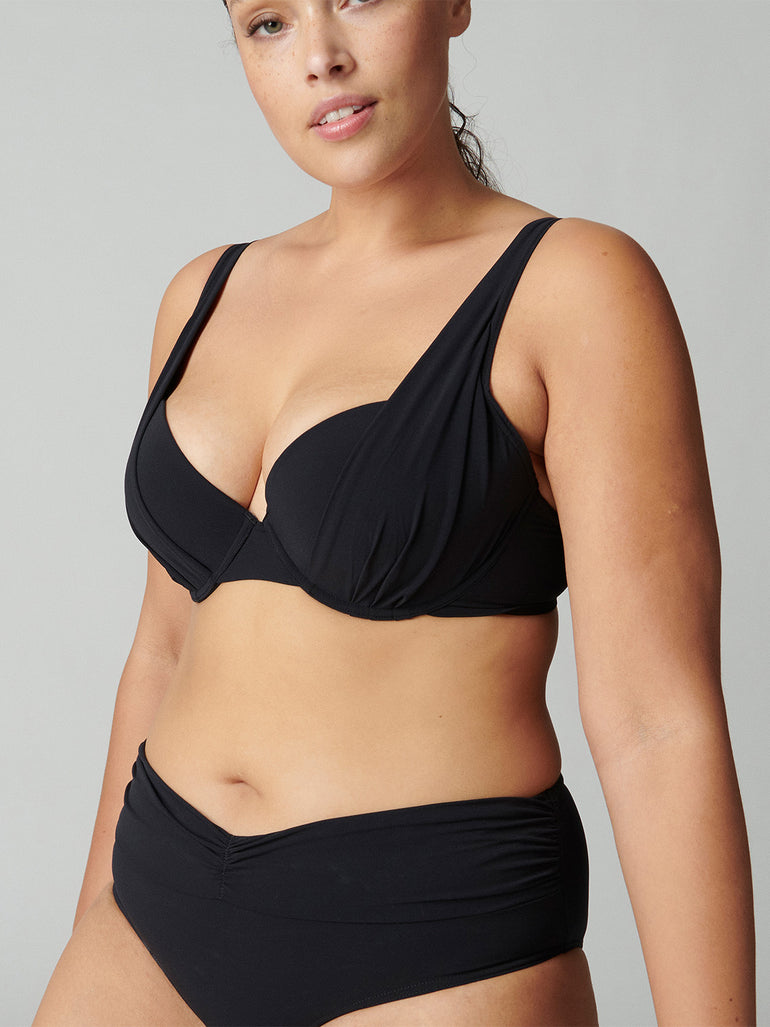 Haut de maillot de bain à coque - Noir