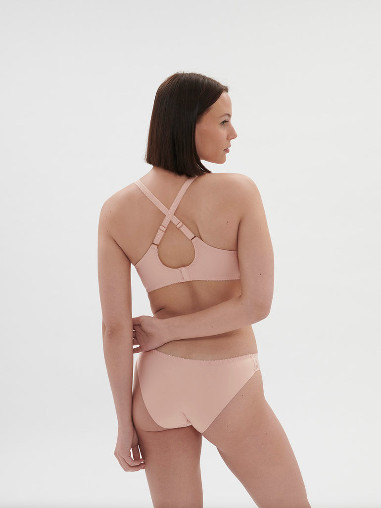 Soutien-gorge avec armature décolleté carré - Rose Ballet