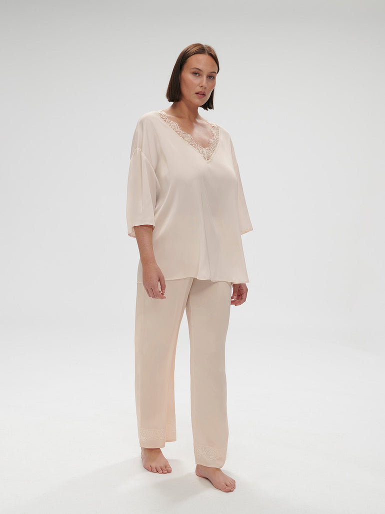 Top manches 3/4 - Rose sakura